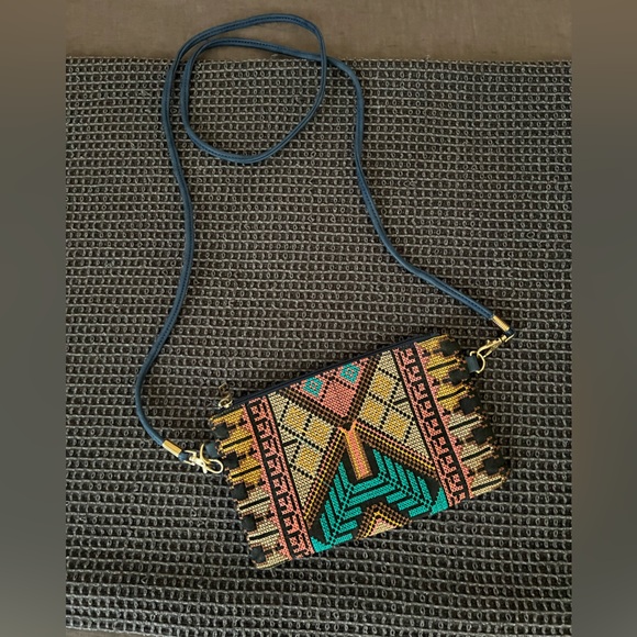 Colorful Geometric Pattern Crossbody Bag/Clutch. Purchased in Mallorca. - Picture 1 of 2